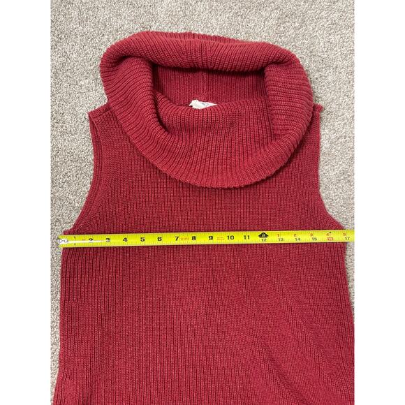 LOFT Women's Preppy Casual Cowl Sleeveless Knit Sweater Top Tunic Terracotta S - Picture 7 of 7